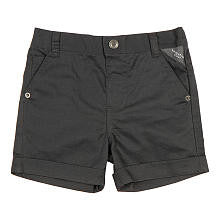 Kardashian Kids Boys' Black Twill Cuffed Shorts