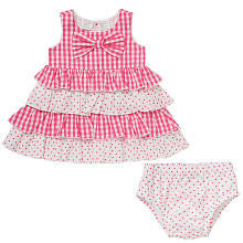 Koala Baby Girls' 2 Piece Tiered Gingham Sleeveless Dress and Diaper Cover Set