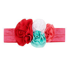 Koala Kids Girls' Pink/Aqua Rosette Headwrap - Toddler