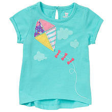 Koala Baby Girls' Graphic Short Sleeve Keyhole Back Tunic