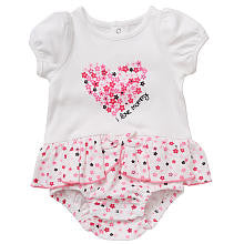 Koala Baby Girls' Short Sleeve Peplum Creeper