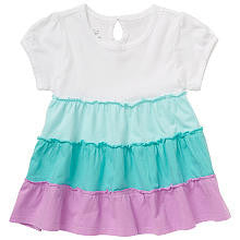 Koala Kids Girls' Multicolored Tiered Short Sleeve Tunic - Toddler