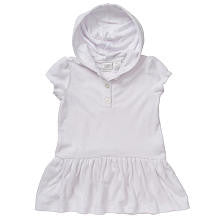 Koala Kids Girls' White Short Sleeve Hooded Cover Up - Toddler