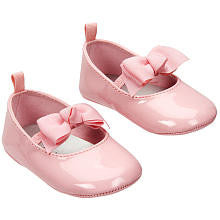 Koala Baby Girls' Patent Soft Sole Mary Janes with Bow Accent