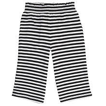 amy coe Girls' White/Black Striped Palazzo Pants