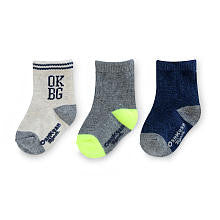 Oshkosh Boys 3 Pack Assorted "OKBG" and Solid Socks