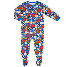 Koala Kids Boys' 1 Piece Printed Zip Front Footed Pajamas