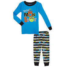 Koala Kids Boys' 2 Piece Pajama Set with Long Sleeve Graphic Top and and Printed Pants