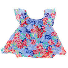 Koala Baby Girls' Patterned Handkerchief Flutter Sleeve Tunic