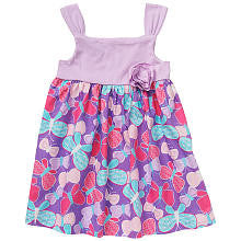 Koala Kids Girls' 2 Piece Purple Butterfly Sleeveless Sundress - Toddler