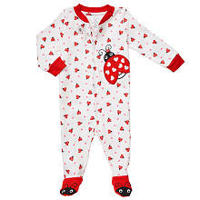 Koala Baby Girls' Printed Zip Front Footie