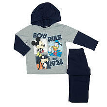 Disney Boys 2 Piece Silver Mickey Mouse Set- Toddler