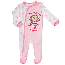 Koala Baby Girls' Asymmetrical Snap Front Footie