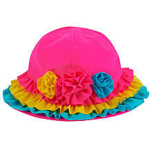 Koala Kids Girls' Hot Pink Ruffle Swim Bucket Hat - Toddler