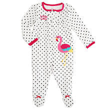 Koala Baby Girls' Printed Footie with Appliques and Picot Trim