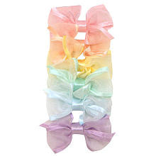 Koala Kids Girls 6 Pack Pastel Assorted Bow Hair Clips- Toddler