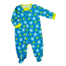 Disney Baby Boys Mike and Scully All Over Print Zip Front Footie