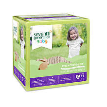 Seventh Generation Free &  Clear Diapers Size 6 - 40 Count