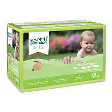 Seventh Generation Free &  Clear Diapers Size 1 - 80 Count