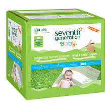 Seventh Generation Free & Clear Baby Wipes - 384 Count