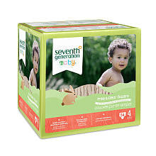 Seventh Generation Free &  Clear Diapers Size 4 - 54 Count