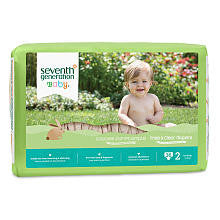 Seventh Generation Free & Clear Diapers Size 2 - 36 Count