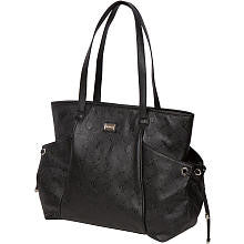 Bumble Collection Honey Embossed Leather Bag - Black