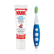 NUK Grins & Giggles Toddler Toothbrush and Cleanser Set - Blue