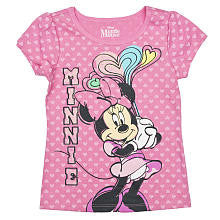 Disney Girls Light Pink "Minnie" Short Sleeve Graphic T Shirt- Toddler