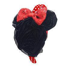 Disney Girls Minnie Mouse Black/White Polka Dot Headband- Toddler