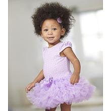 Truly Scrumptious Girls Purple Floral Print Tiered Ruffle Tutu Bodysuit Dress