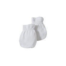 Burt's Bees Baby Neutral Organic White Solid Mittens