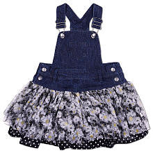 Truly Scrumptious Girls Denim Printed Skirt Jumper- Infant/Toddler