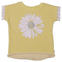 Truly Scrumptious Girls Yellow Flower Print Short Sleeve Graphic T Shirt- Infant/ Toddler