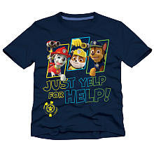 Nickelodeon Boys Navy Paw Patrol "Just Yelp for Help!" Short Sleeve Graphic T Shirt- Toddler