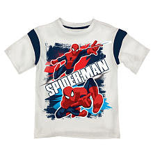 Marvel Boys White Spiderman Graphic Short Sleeve T Shirt- Toddler