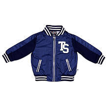 Truly Scrumptious Boys Blue Raglan TS Varsity Jacket- Infant/Toddler