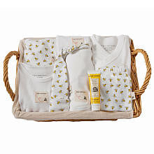 Burt's Bees Baby Neutral Organic 9 Piece Honeybee Print Take Me Home Basket Set