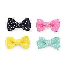 Carter's Girls 4 Pack  Assorted Polka Dot Bow Hairclips