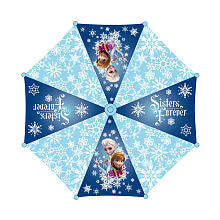 Disney Frozen Girls Blue Anna and Elsa "Sisters Forever" Snowflake Print Umbrella