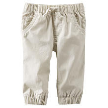 baby B'gosh Boys Khaki Poplin Pant with Elastic Ankles