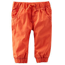 baby B'gosh Boys Coral Drawstring Poplin Cinched Cuff Pants