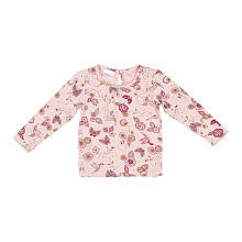 Kardashian Kids Girls' Pink Nature Print Long Sleeve Shirt