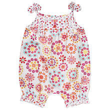 Koala Baby Girls Flower Print Pleated Sunsuit