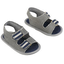 Koala Baby Boys' Gray/Navy Dual Strap Soft Sole Sandals