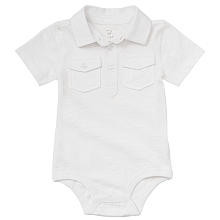 Koala Baby Boys' Solid Short Sleeve Polo Bodysuit