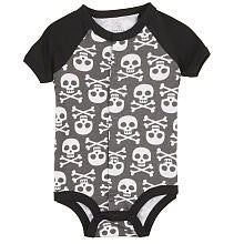 Koala Baby Boys Printed Raglan Snap Front Short Sleeve Bodysuit