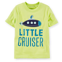 Carter's Boys Yellow "Little Cruiser" Screen Printed Submarine Appliqued T Shirt