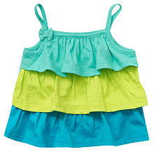 Koala Baby Girls' Aqua/Green Tiered Tank Top