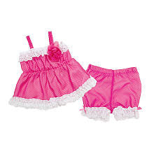 Koala Baby Boutique Girls 2 Piece Pink Sleeveless Tunic with White Ruffle Trim and Shorts Set